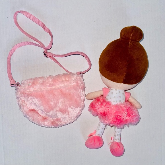 2 pcs/plush kitty crossbody bag & soft body ballerina princess doll, pristine - Picture 2 of 11
